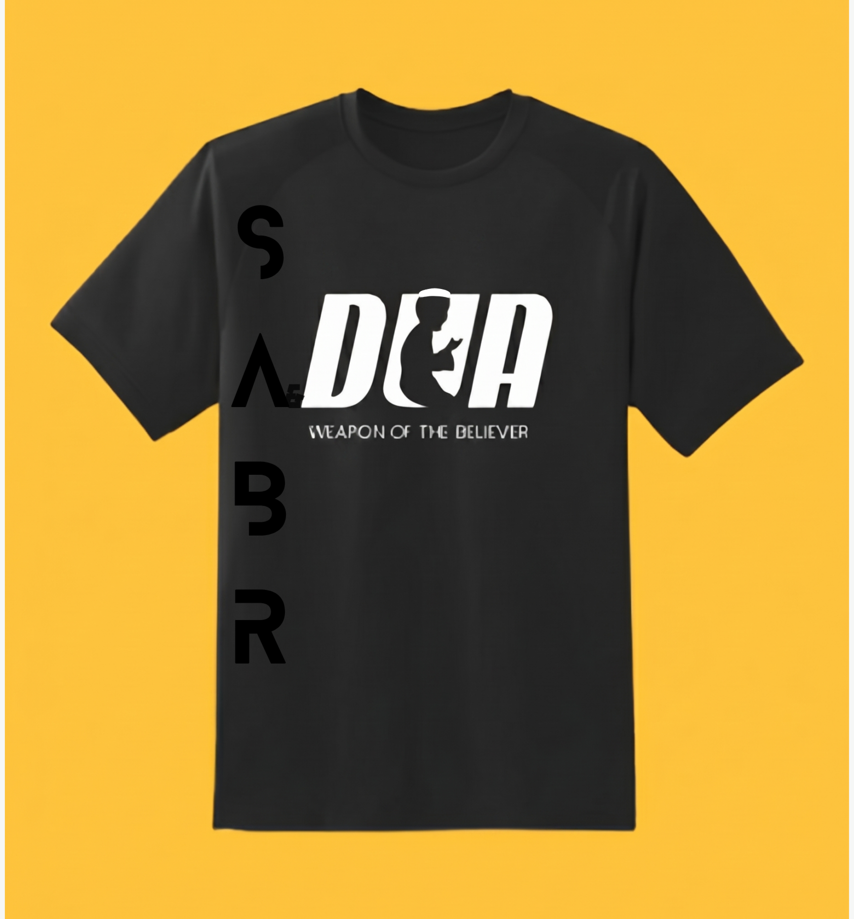 Calligraphy Drop Shoulder Tee — front view